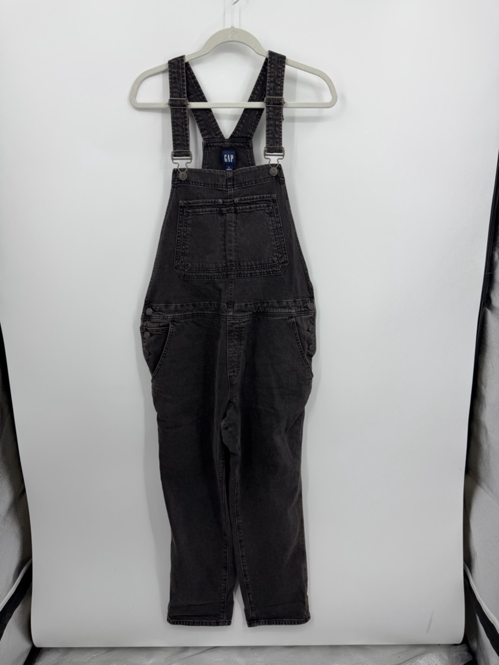 GAP Black Denim Overalls Jumpsuit